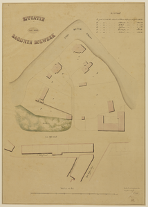 216152 Plattegrond van het Begijnenbolwerk met Stadsbuitengracht te Utrecht; met weergave van percelen met bebouwing en ...